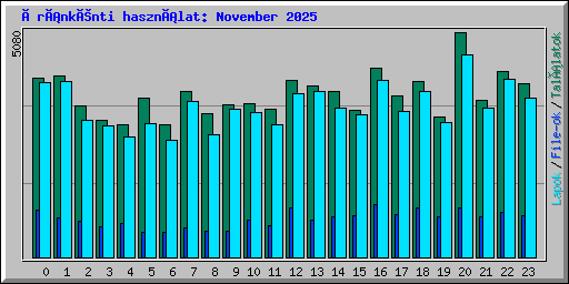 Óránkénti használat: November 2025